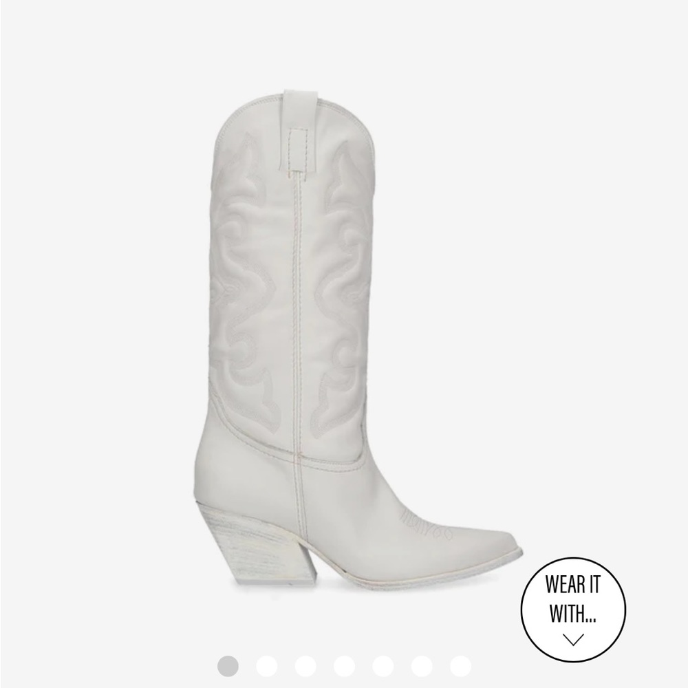 Steve madden white cowboy boots